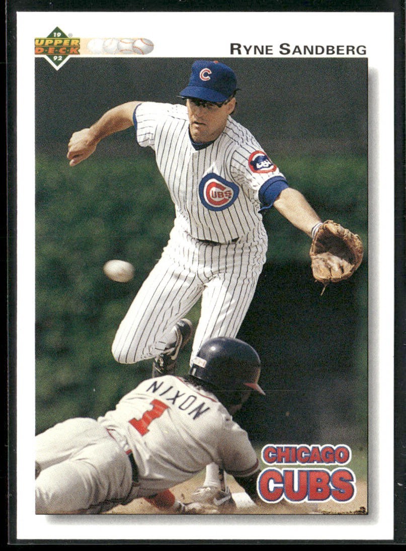 Ryne Sandberg Lot Bundle 10 Different Baseball Cards RS001 Cubs back