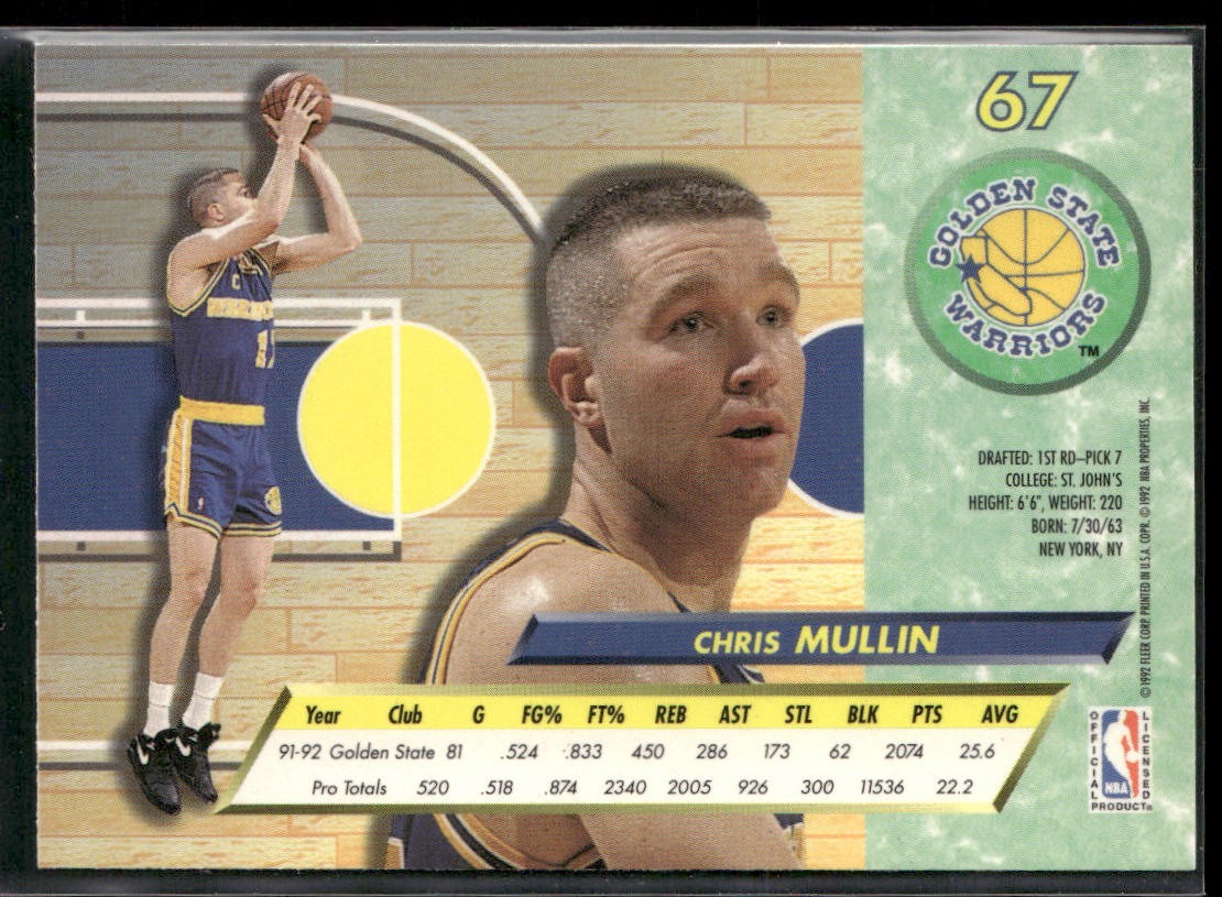 Chris Mullin Player Lot Bundle 10 Basketball Cards CM001 Warriors back