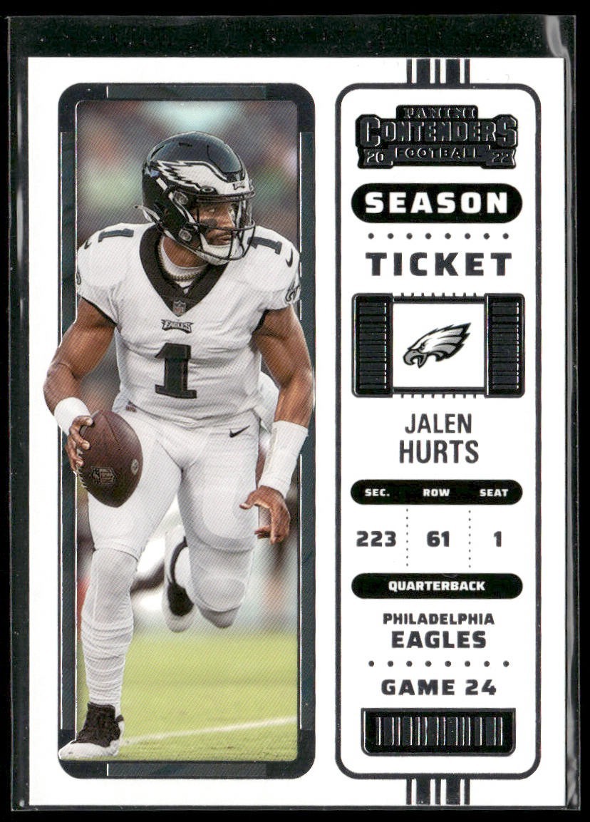 Jalen Hurts Player Lot Bundle 10 Different Football Cards JH001 Eagles back