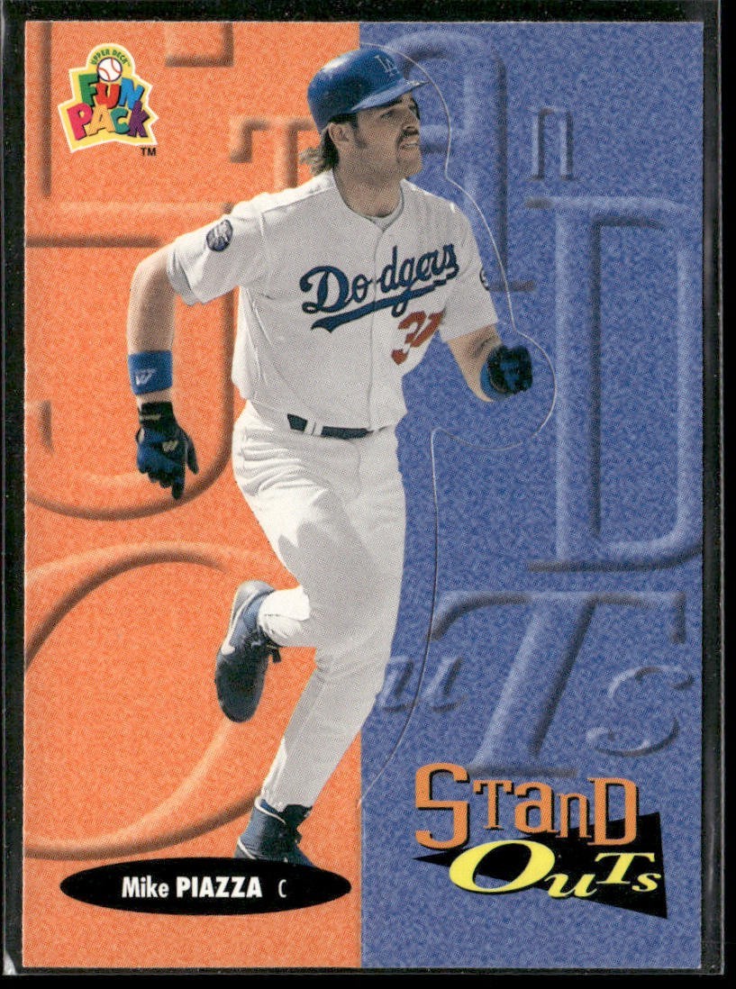 Mike Piazza Player Lot Bundle 10 Different Baseball Cards MP001 Dodgers Mets back