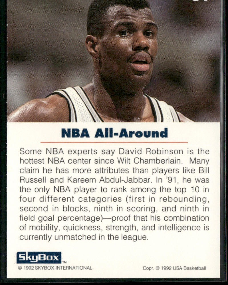David Robinson Player Lot Bundle 10 Basketball Cards DR002 Spurs back