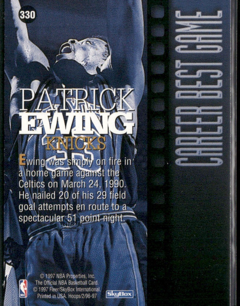 Patrick Ewing Player Lot Bundle 10 Basketball Cards PE006 New York Knicks back