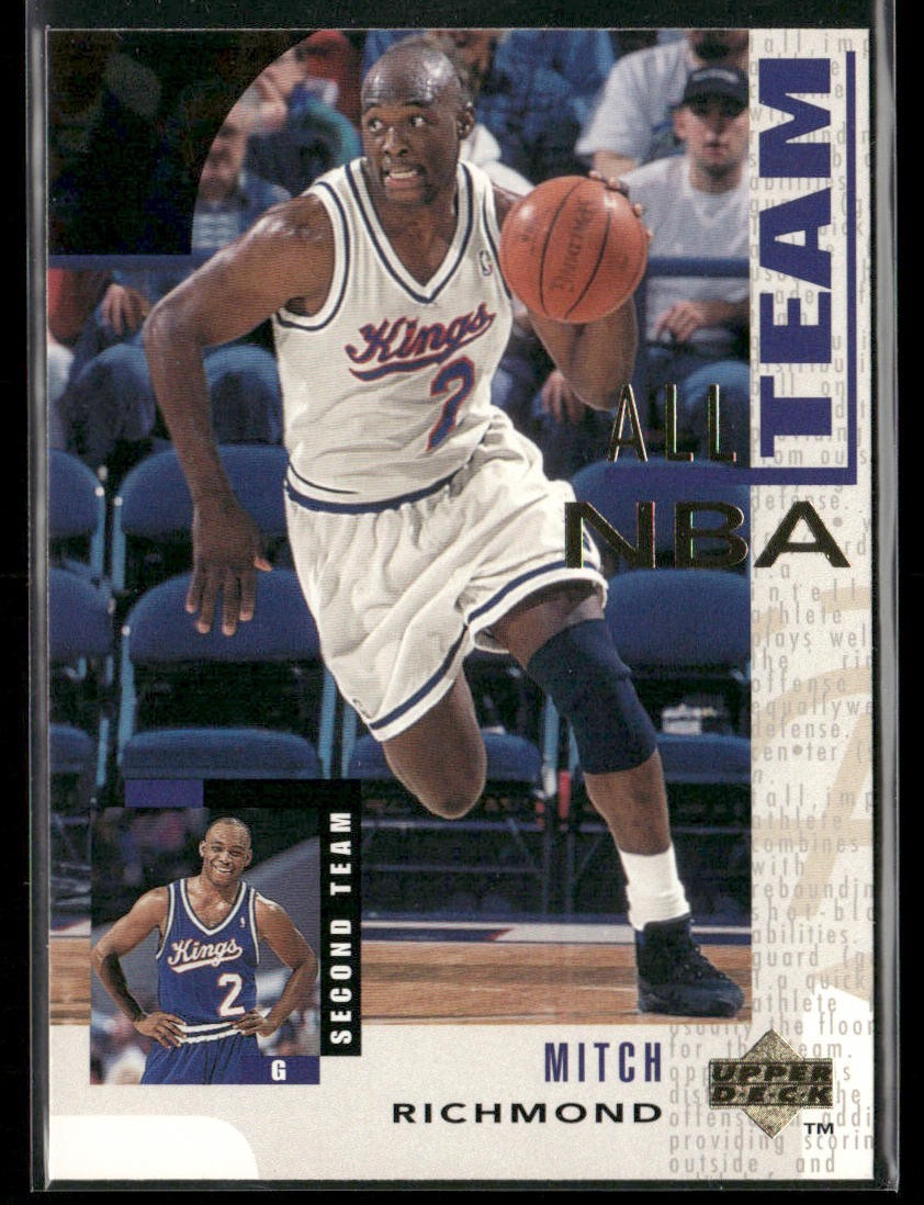 Mitch Richmond Player Lot Bundle 10 Basketball Cards MR002 Kings back