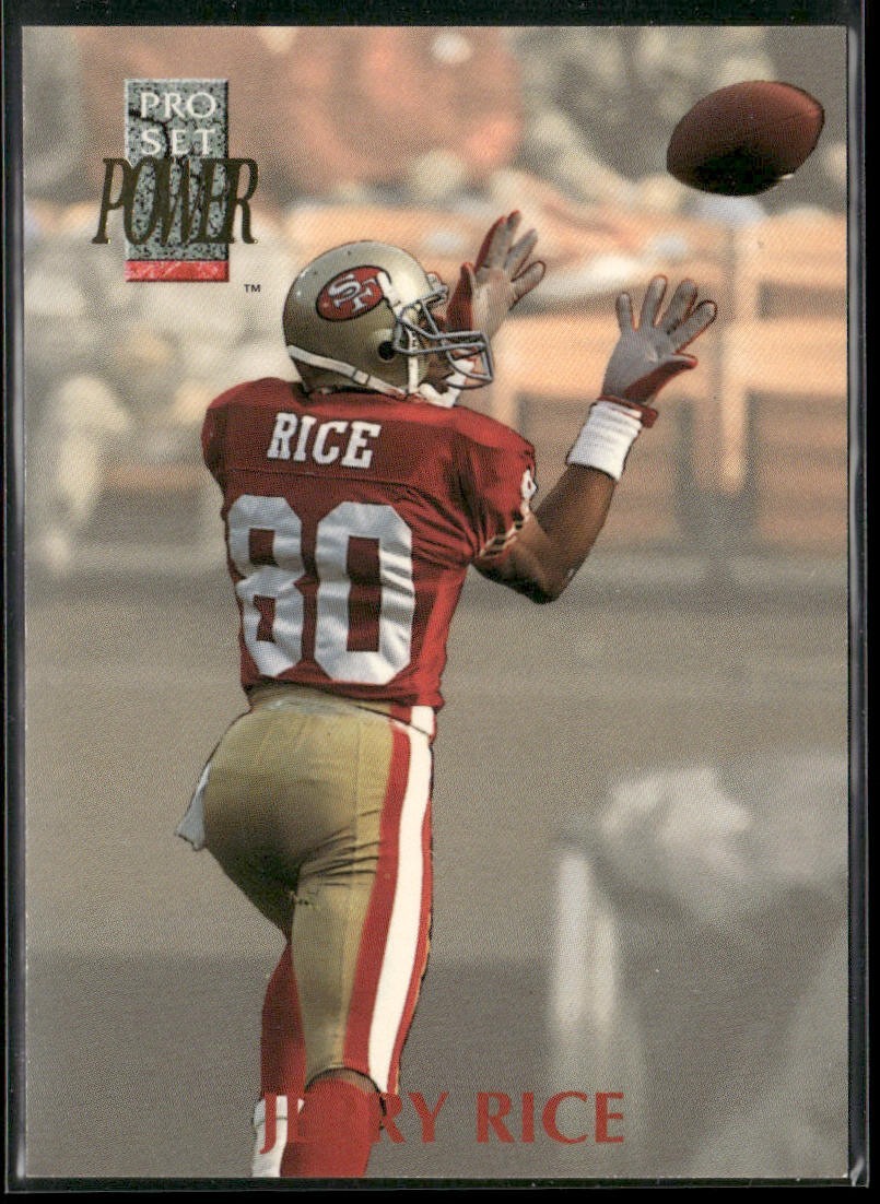 Jerry Rice Player Lot Bundle 10 Different Football Cards JR007 49ers back