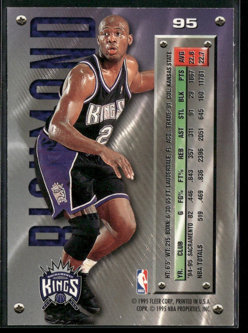 Mitch Richmond Player Lot Bundle 10 Basketball Cards MR001 Kings back