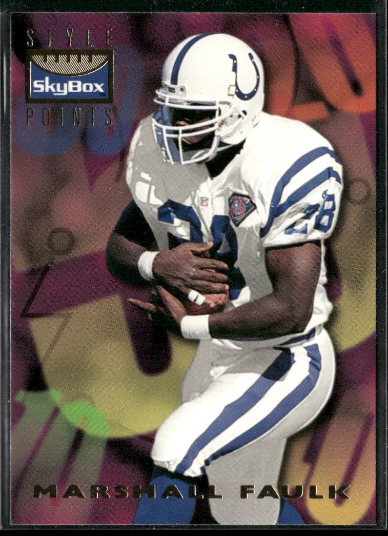 Marshall Faulk Player Lot Bundle 10 Different Football Cards MF003 3 RC back