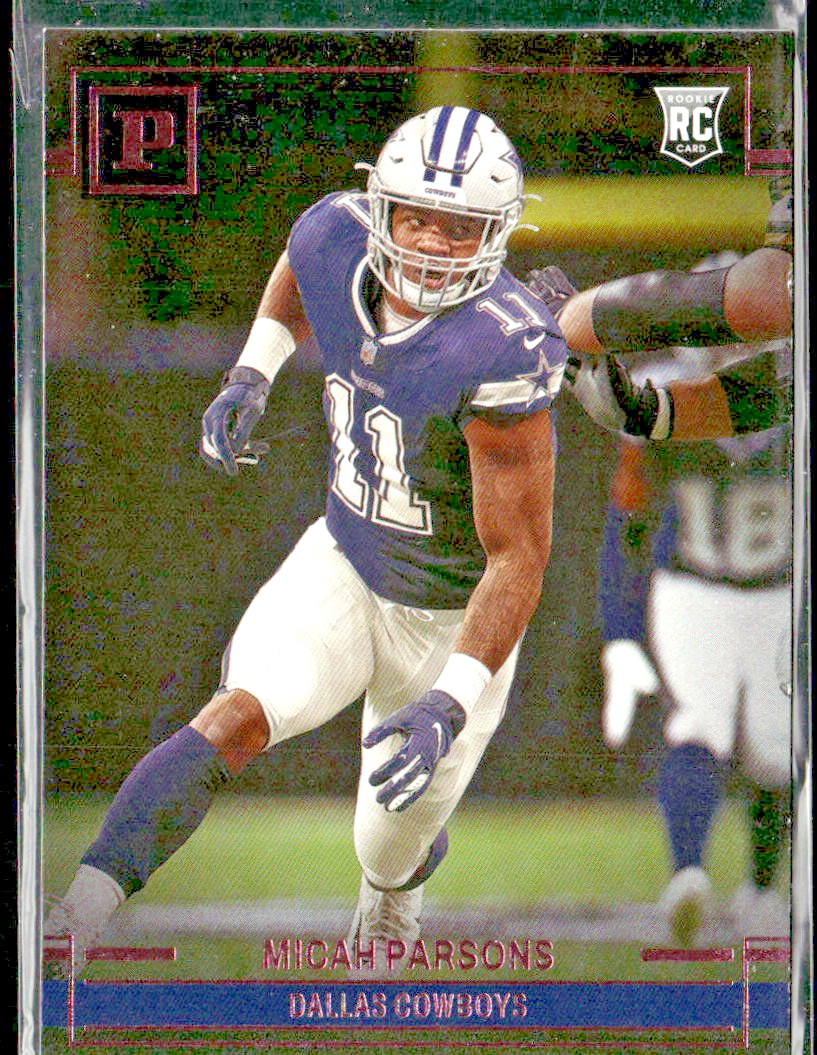 Micah Parsons Player Lot Bundle 10 Different Football Cards MP003 Cowboys 3 RC front