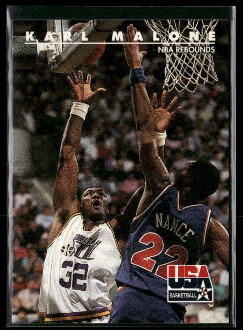 Karl Malone Player Lot Bundle 10 Basketball Cards KM002 Utah Jazz back