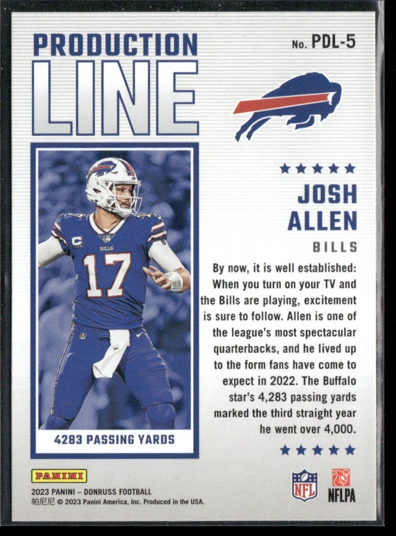 Josh Allen Player Lot Bundle 10 Different Football Cards JA001 Bills back