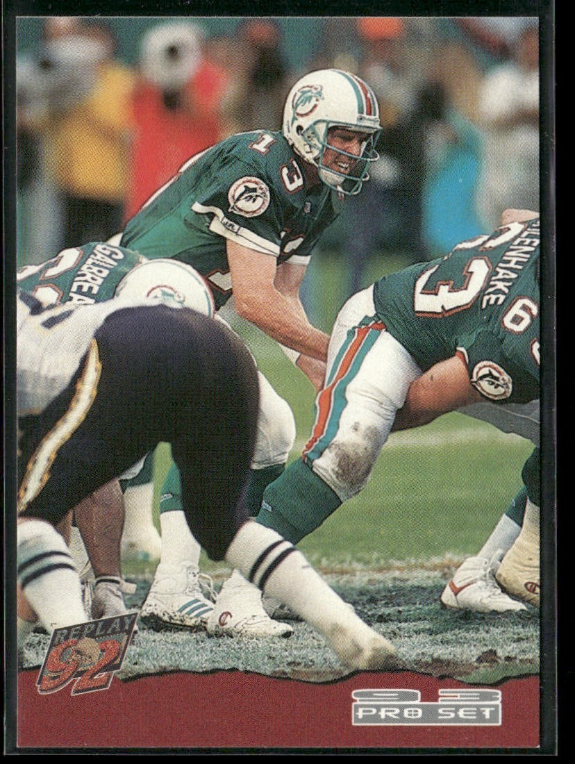 Dan Marino Player Lot Bundle 10 Different Football Cards DM002 Dolphins back