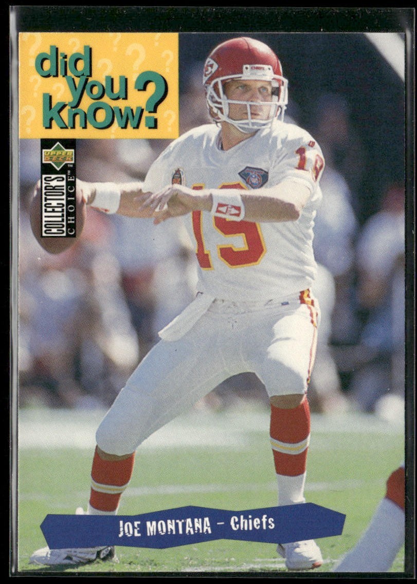 Joe Montana Player Lot Bundle 10 Different Football Cards JM004 49ers Chiefs back