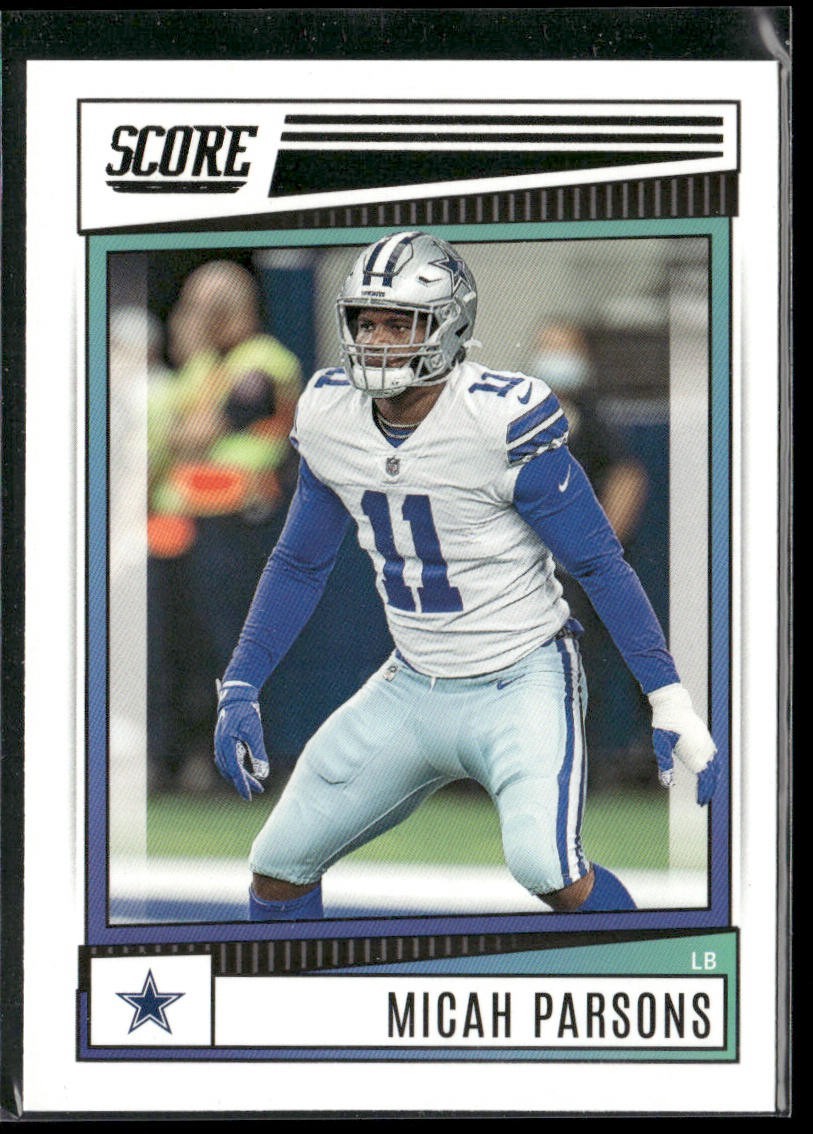 Micah Parsons Player Lot Bundle 10 Different Football Cards MP001 Cowboys back