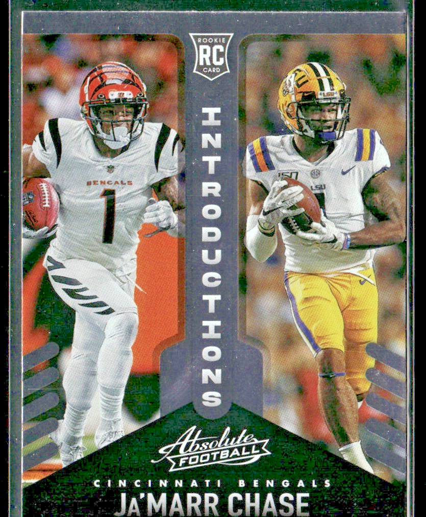 Ja'Marr Chase Player Lot Bundle 10 Different Football Cards JC002 Bengals 5 RC front