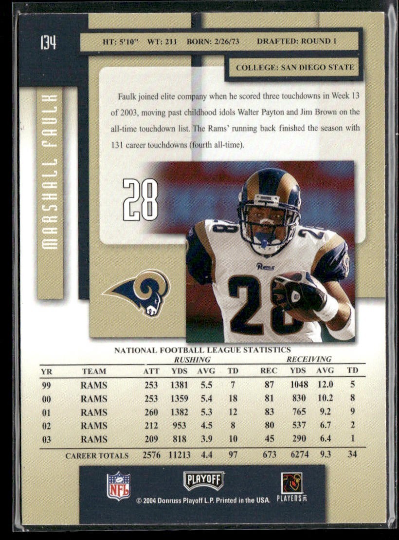 Marshall Faulk Player Lot Bundle 10 Different Football Cards MF004 Colts Rams back