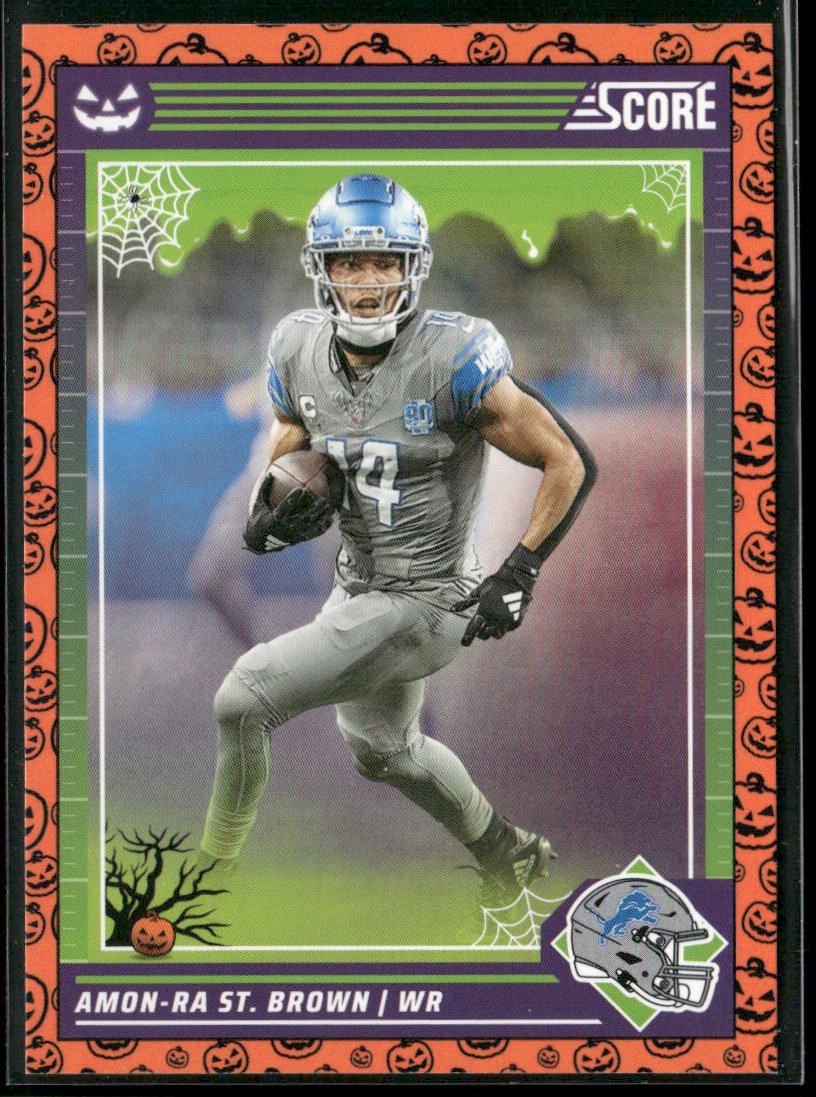 Amon-Ra St. Brown Player Lot Bundle 10 Different Football Cards ASB001 Lions 2RC back