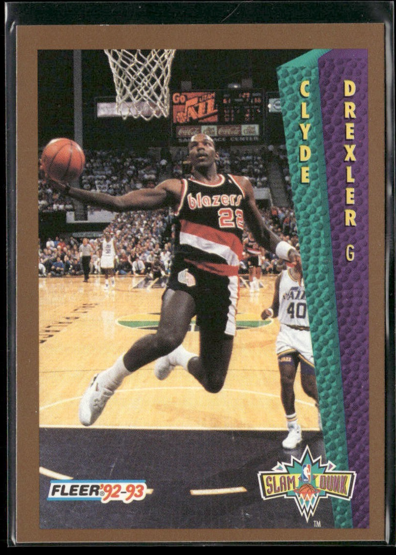 Clyde "The Glide" Drexler Player Lot Bundle 10 Basketball Cards CD002 Portland back
