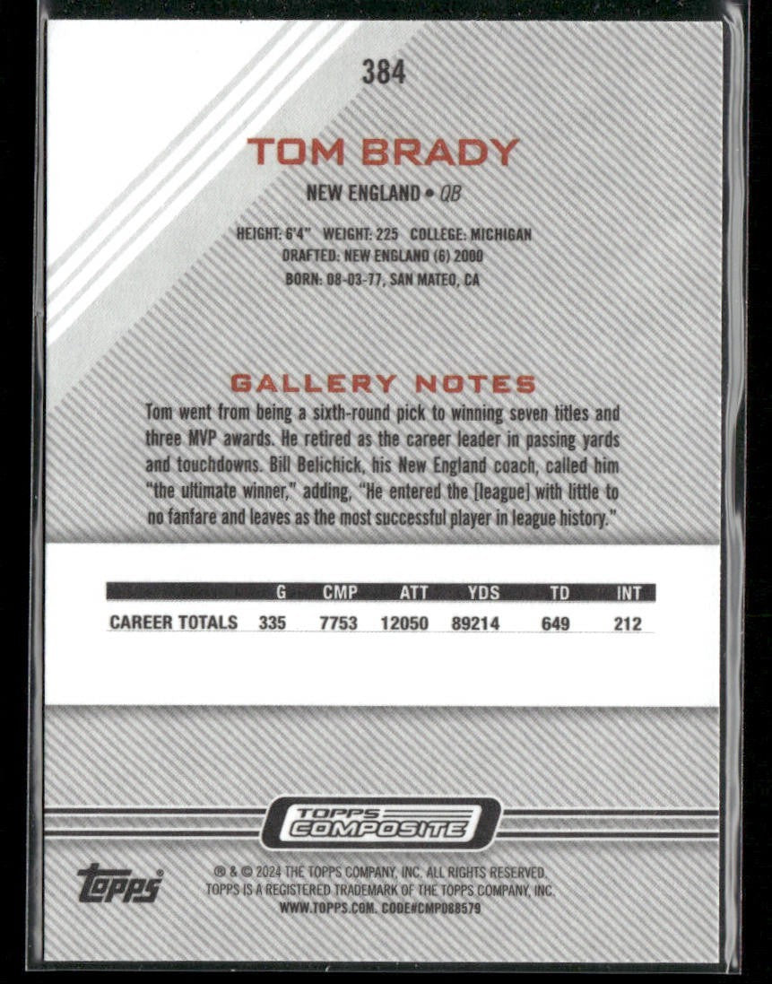 Tom Brady Player Lot Bundle 10 Different Football Cards TB001 Patriots back