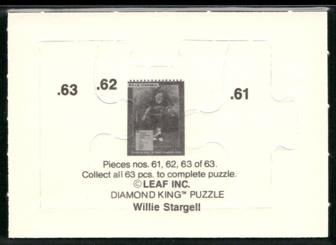 Puzzle Piece Lot Bundle 10 Different Baseball Cards P007 back