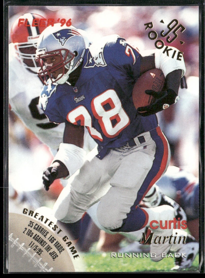 Curtis Martin Player Lot Bundle 10 Different Football Cards CM002 1 RC front