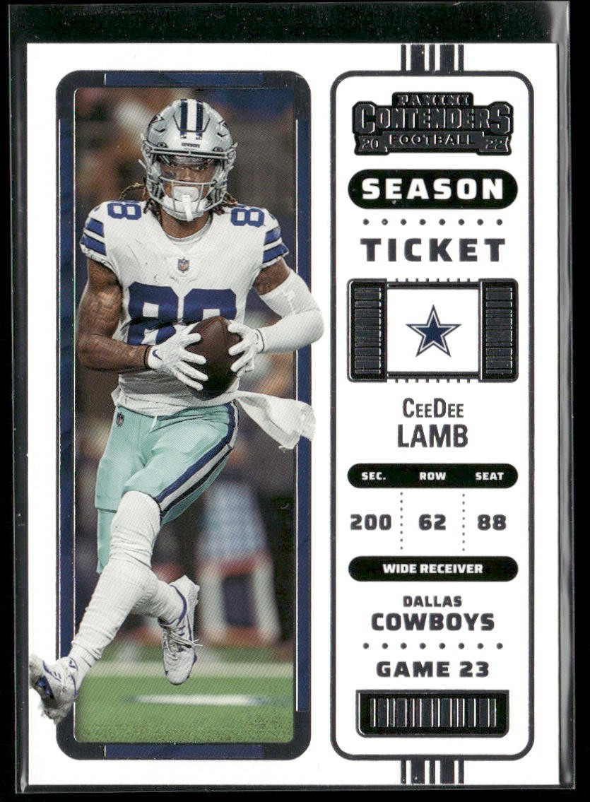 CeeDee Lamb Player Lot Bundle 10 Different Football Cards CDL002 Cowboys 2 RC back