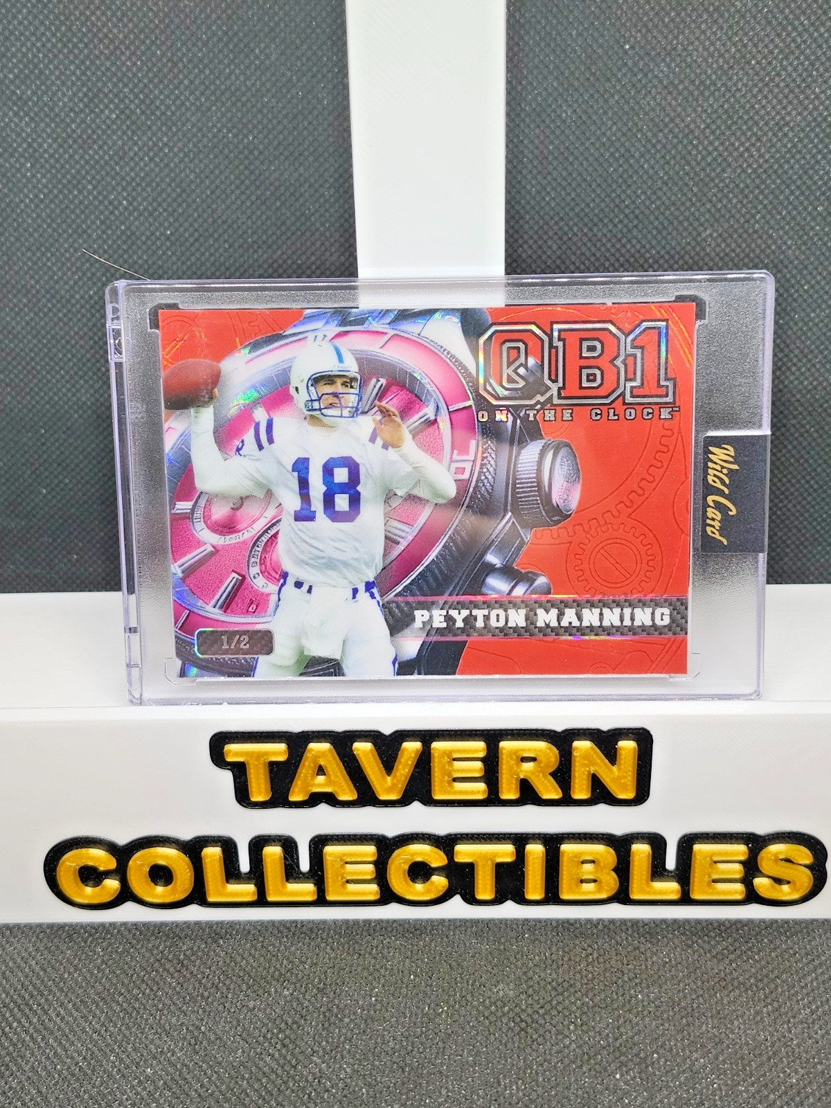 Peyton Manning 2024 Wild Card QB1 On the Clock Red /2 #OCW-RD-PM2 Colts front