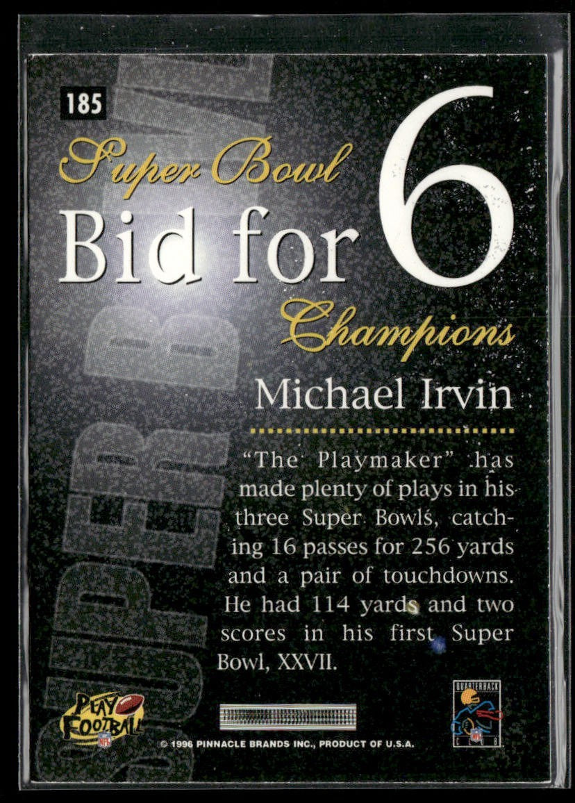 Michael Irvin Player Lot Bundle 10 Different Football Cards MI006 Cowboys back