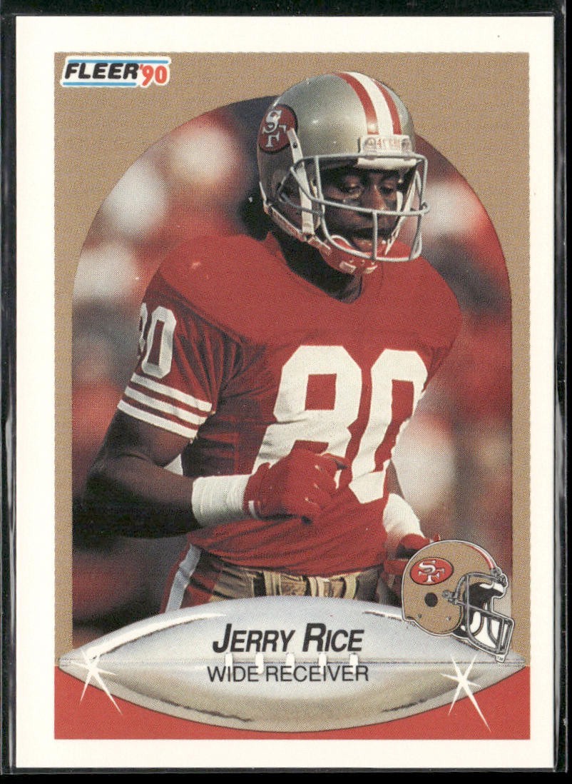 Jerry Rice Player Lot Bundle 10 Different Football Cards JR006 49ers back