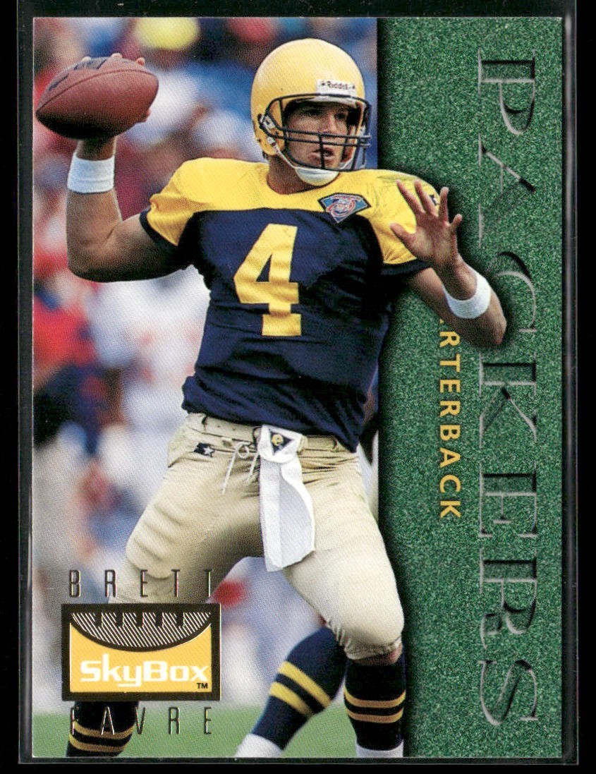Brett Favre Player Lot Bundle 10 Different Football Cards BF002 Packers back
