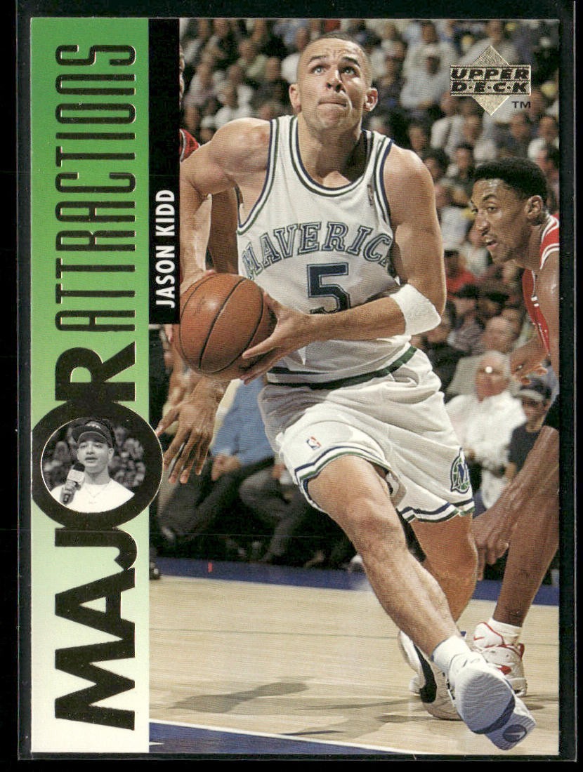 Jason Kidd Player Lot Bundle 10 Basketball Cards JK002 Mavericks 1 RC (Edge Dmg) back