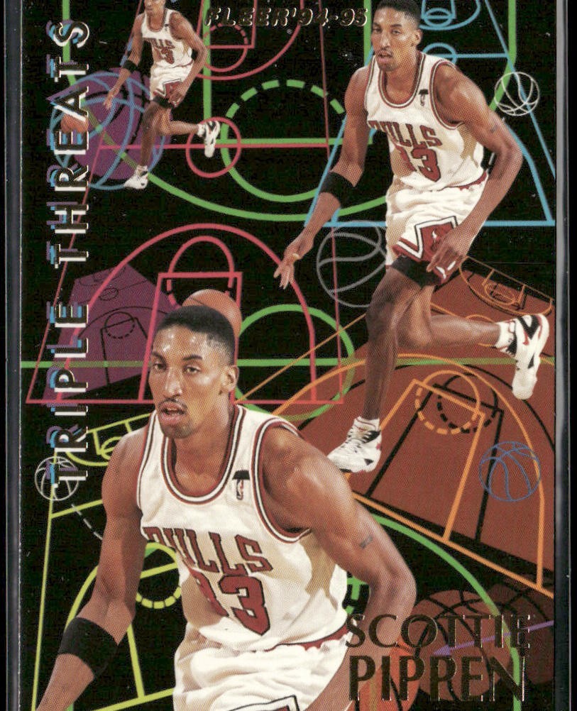 Scottie Pippen Player Lot Bundle 10 Basketball Cards SP002 Chicago Bulls back