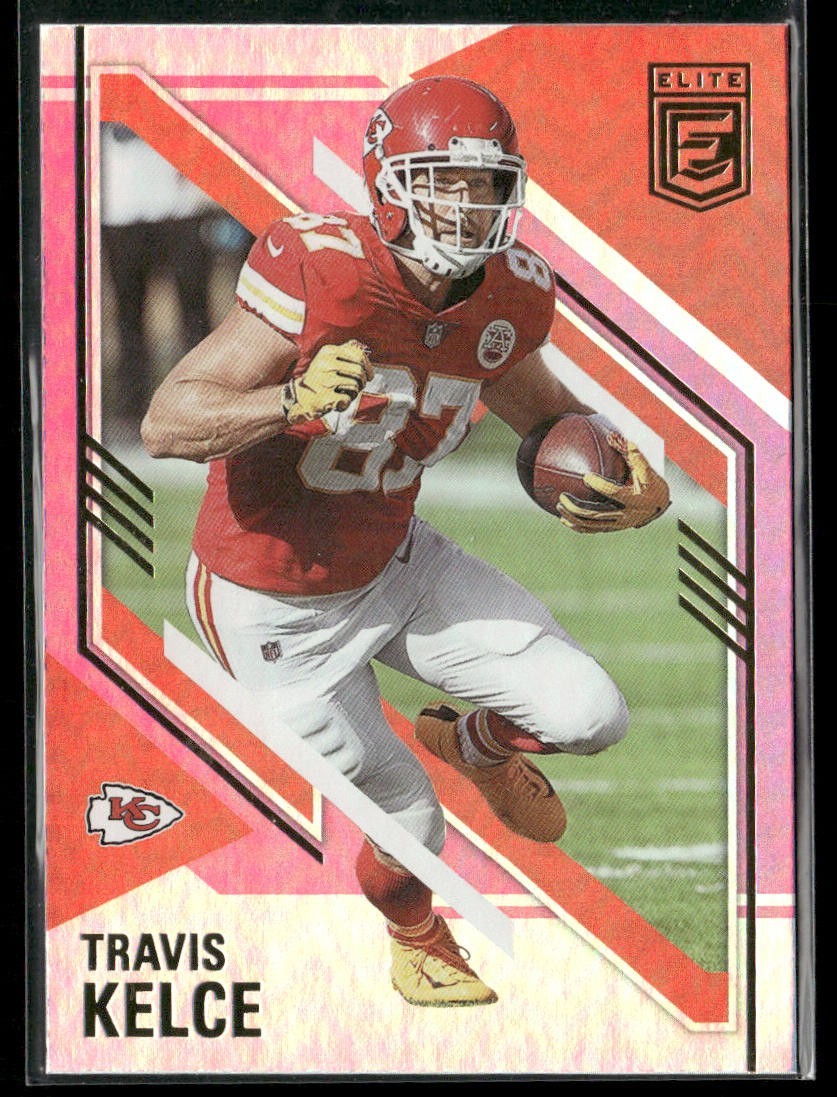 Travis Kelce Player Lot Bundle 10 Different Football Cards TK003 Chiefs back