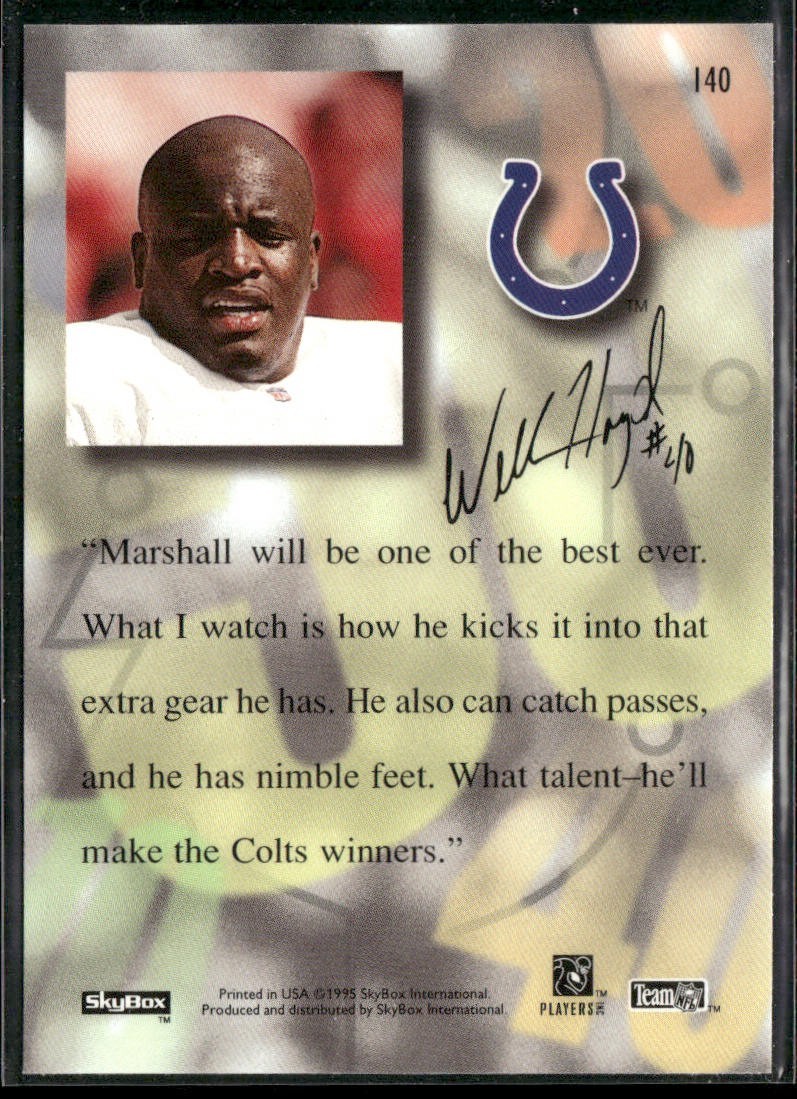 Marshall Faulk Player Lot Bundle 10 Different Football Cards MF002 2 RC back