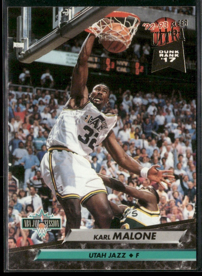 Karl Malone Player Lot Bundle 10 Basketball Cards KM003 Utah Jazz front