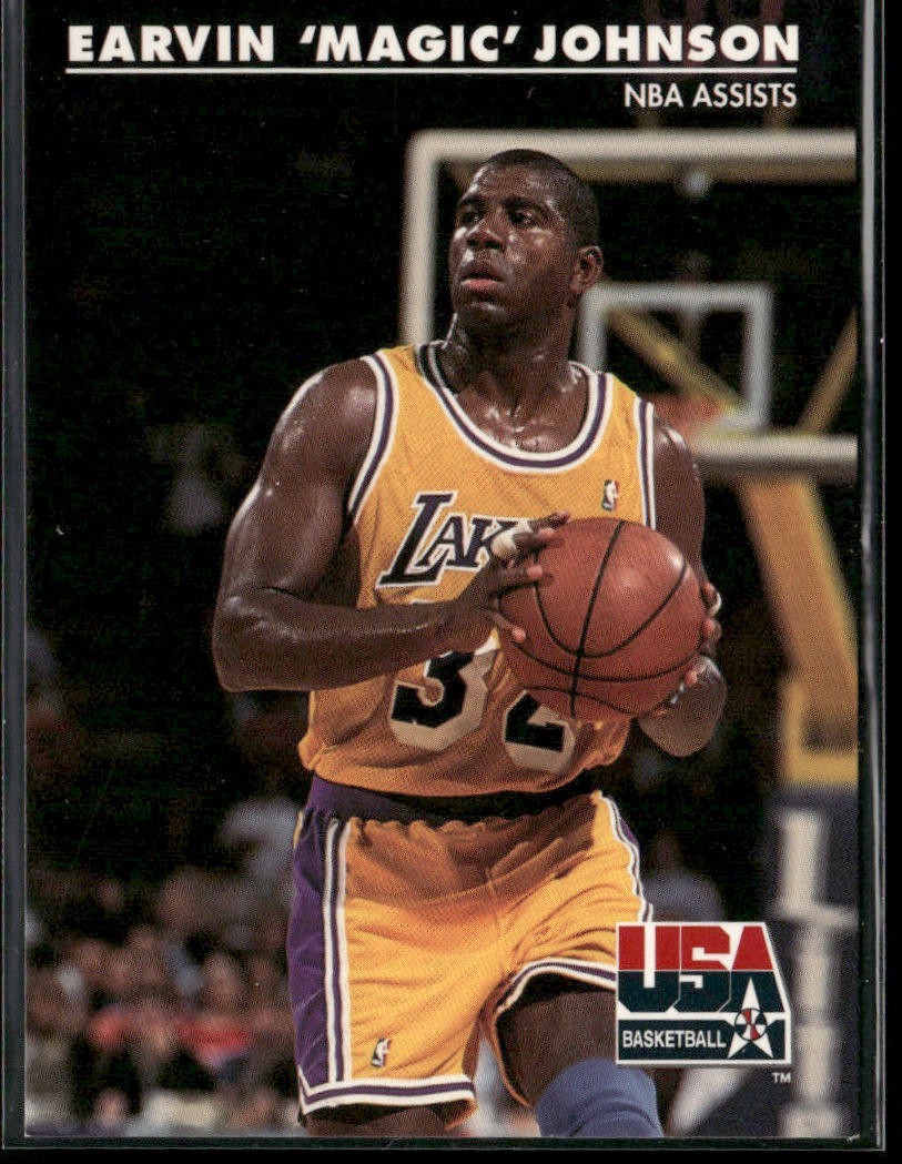 Magic Johnson Player Lot Bundle 10 Basketball Cards MJ001 Lakers back