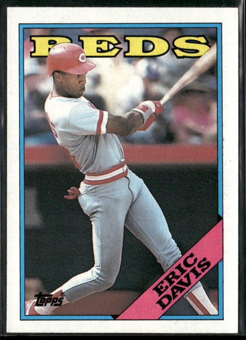 Eric Davis Player Lot Bundle 10 Different Baseball Cards ED001 Reds back