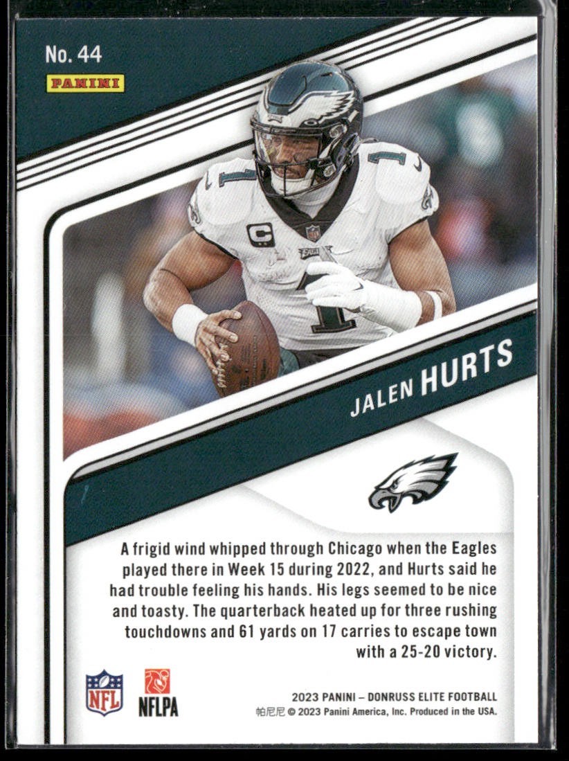Jalen Hurts Player Lot Bundle 10 Different Football Cards JH001 Eagles back