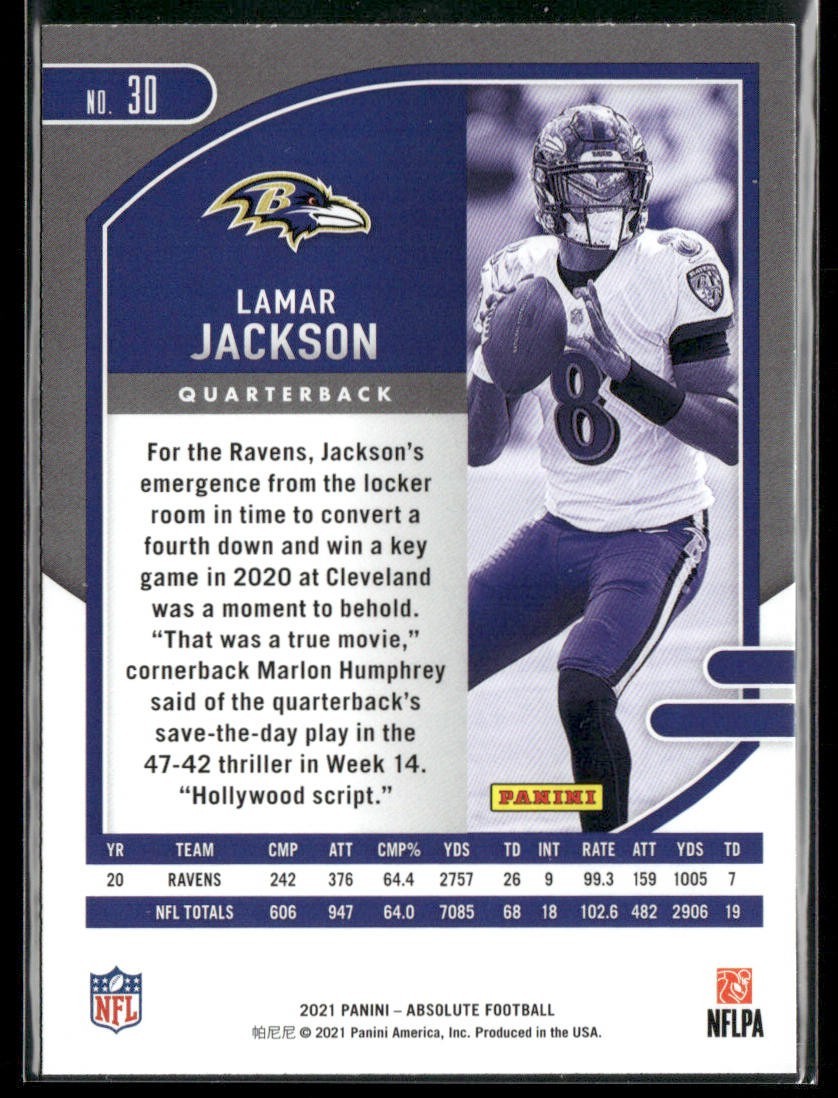 Lamar Jackson Player Lot Bundle 10 Different Football Cards LJ002 Ravens back