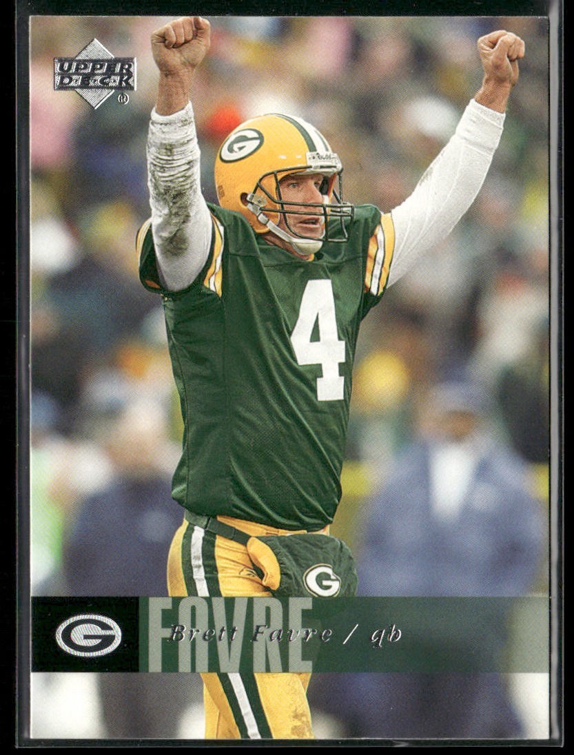 Brett Favre Player Lot Bundle 10 Different Football Cards BF004 Packers back