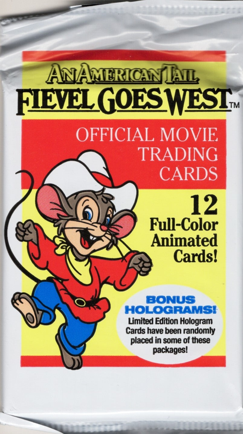 1991 Impel An American Tail Fievel Goes West Sealed Pack | Hologram Chase front