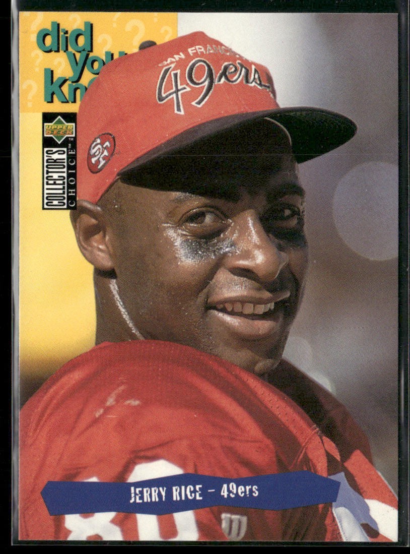 Jerry Rice Player Lot Bundle 10 Different Football Cards JR003 49ers back