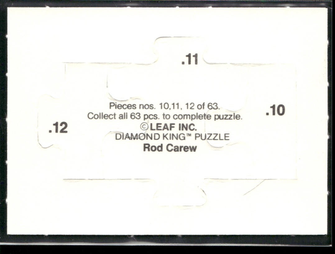 Puzzle Piece Lot Bundle 10 Different Baseball Cards P005 back