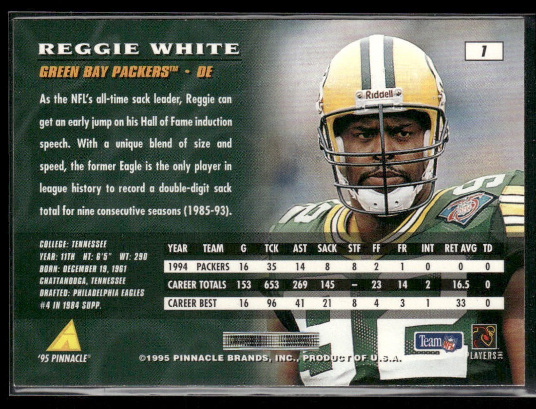 Reggie White Player Lot Bundle 10 Different Football Cards RW003 Eagles Packers back