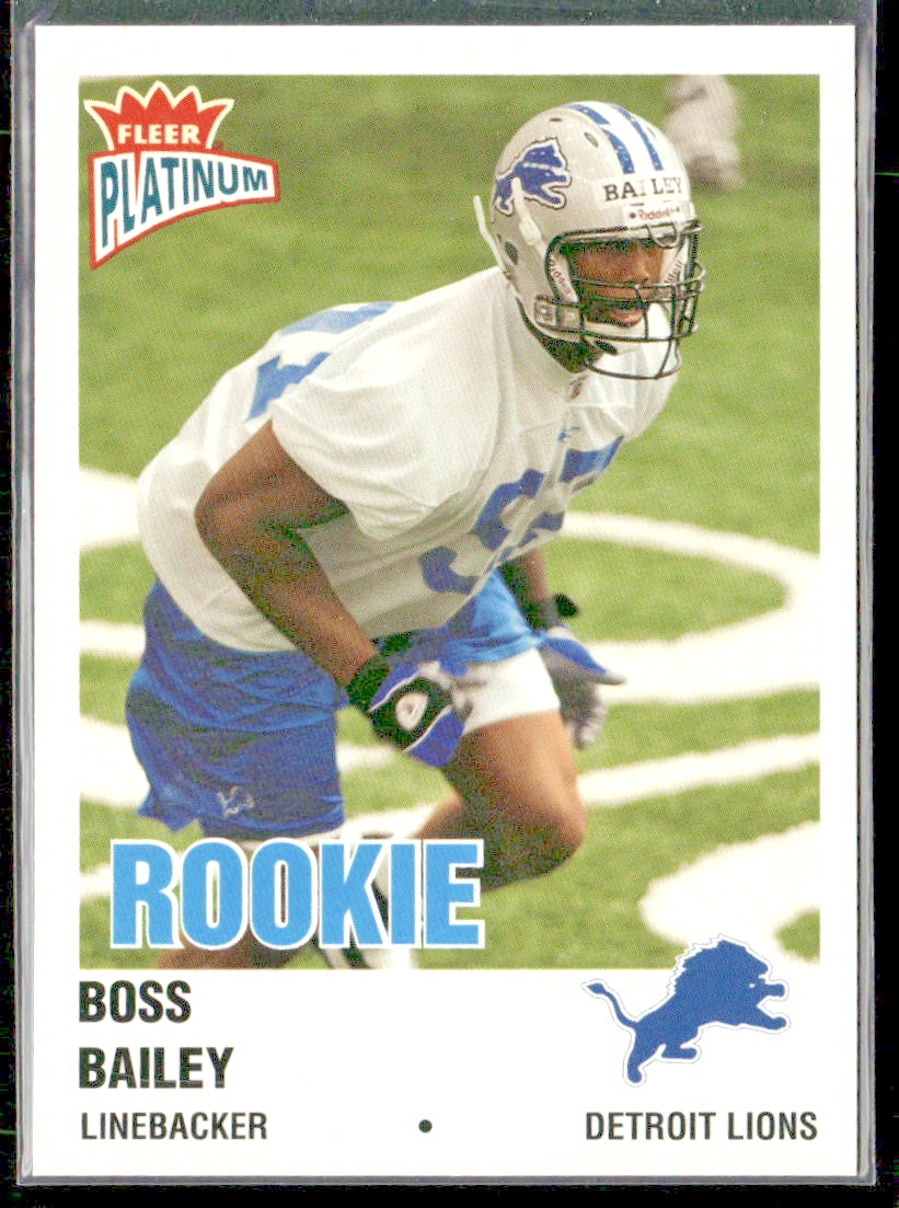 Boss Bailey 2003 Fleer Platinum RC #255 /750 Detroit Lions front