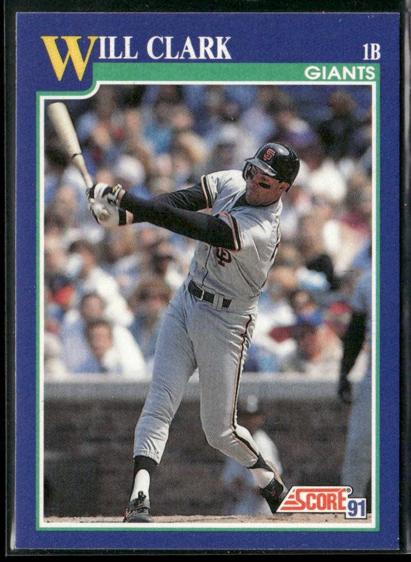 Will Clark Player Lot Bundle 10 Different Baseball Cards WC002 Giants back