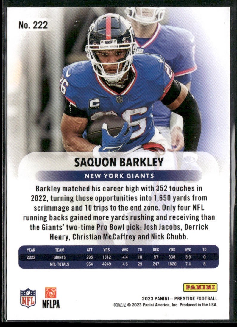 Saquon Barkley Player Lot Bundle 10 Different Football Cards SB002 Giants back