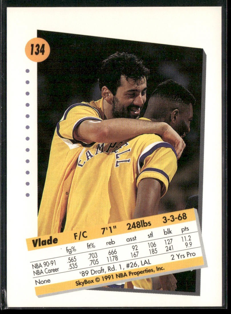 Vlade Divac Player Lot Bundle 10 Basketball Cards VD002 Lakers Hornets back