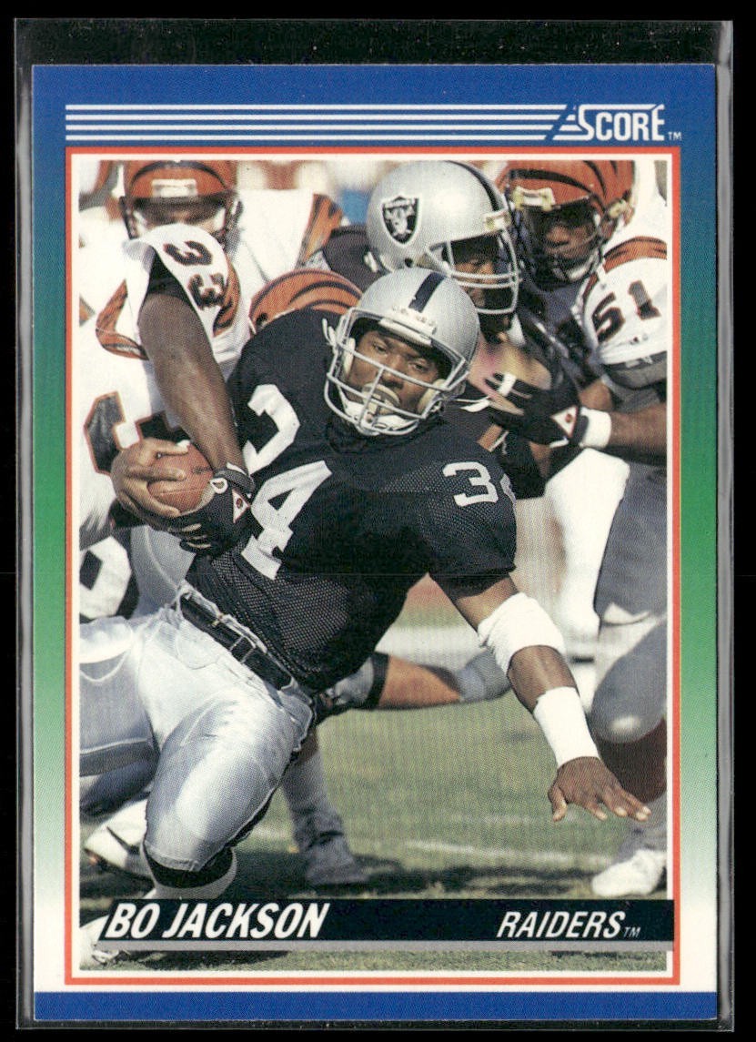 Bo Jackson Player Lot Bundle 10 Different Football Cards BOJ002 Raiders back