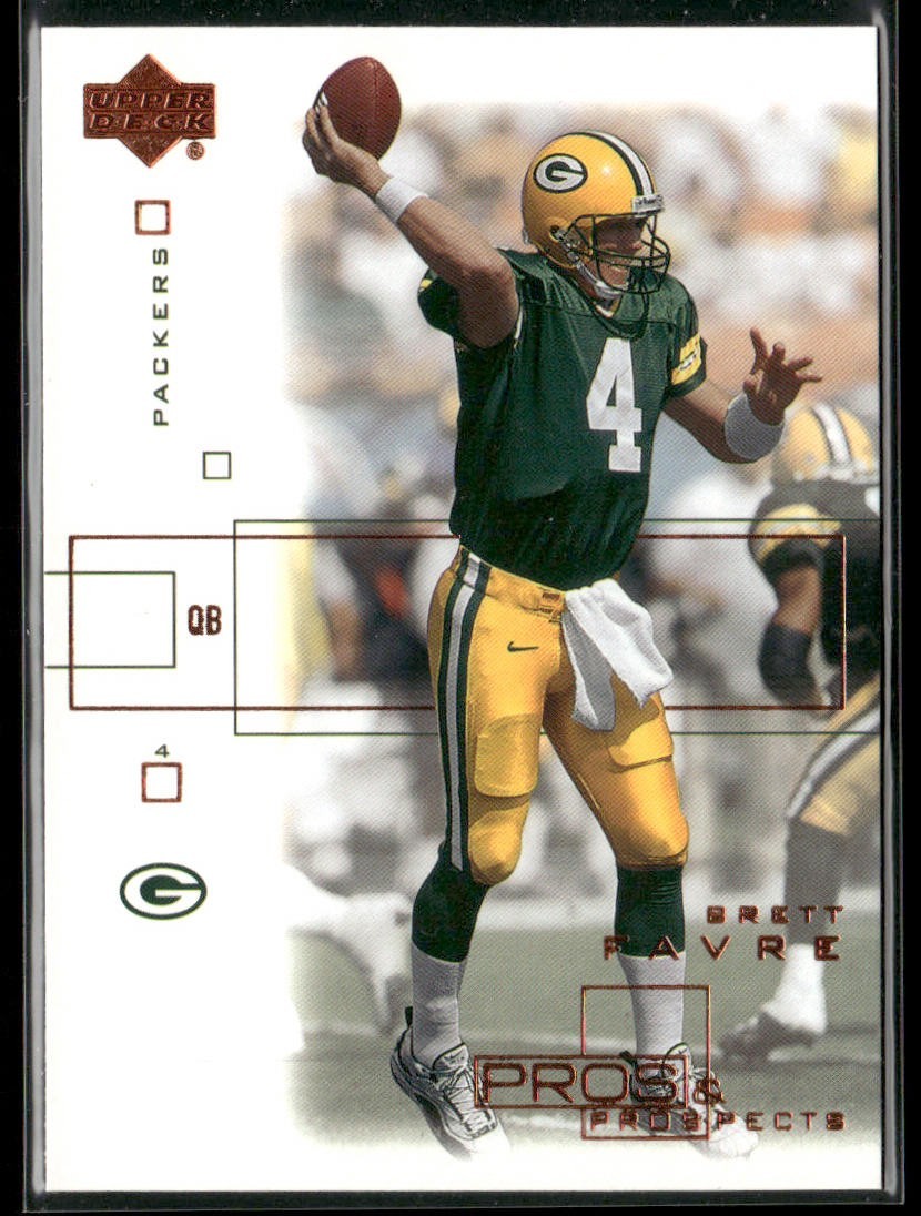 Brett Favre Player Lot Bundle 10 Different Football Cards BF002 Packers back