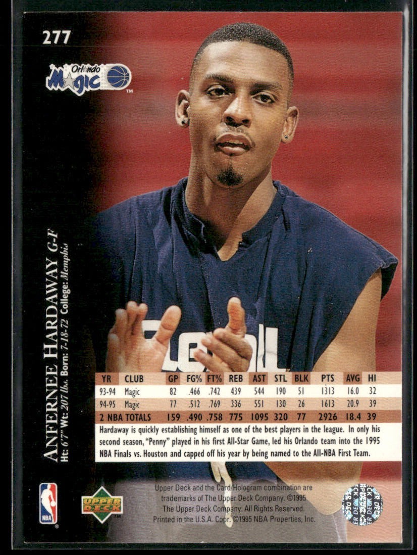 Anfernee "Penny" Hardaway Player Lot Bundle 10 Basketball Cards AH002 1 RC Magic back
