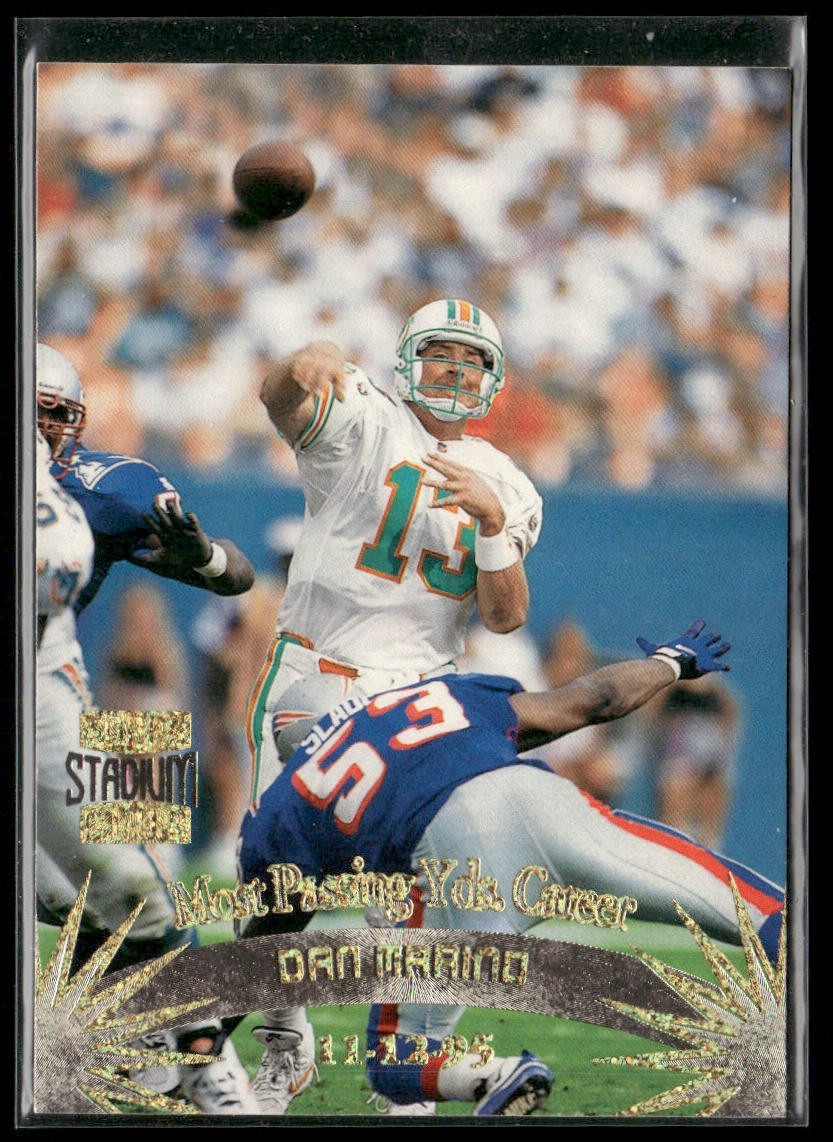 Dan Marino Player Lot Bundle 10 Different Football Cards DM005 Dolphins back